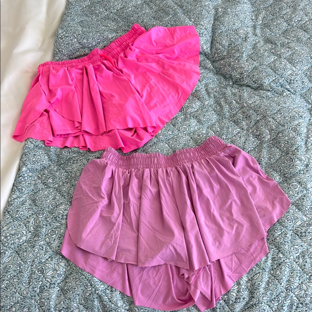 Pink and Purple Layered Skirts